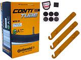 1x Fahrradschlauch Continental MTB 26 26 Zoll 47-559/62-559 Auto-Ventil 40mm +3x Conti Reifenheber +pneugo! Reparatur-Kit