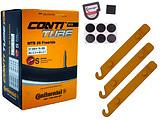 1x Fahrradschlauch Continental MTB 26 Freeride 26 Zoll 57-559/70-559 Sclaverand-Ventil 42mm +3x Conti Reifenheber +pneugo! Reparatur-Kit