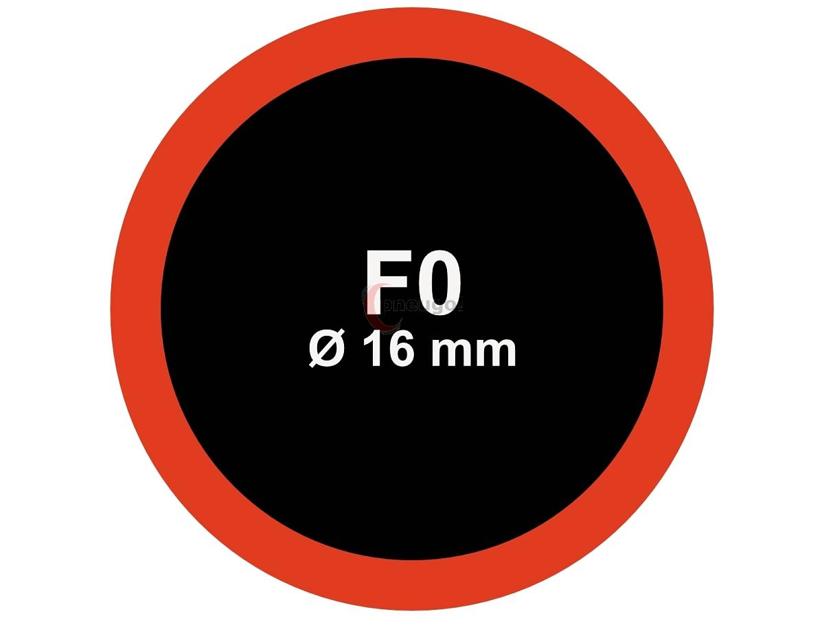 1 x Rema Tip-Top Schlauchflicken F0 Ø16mm Rotrand für Fahrrad