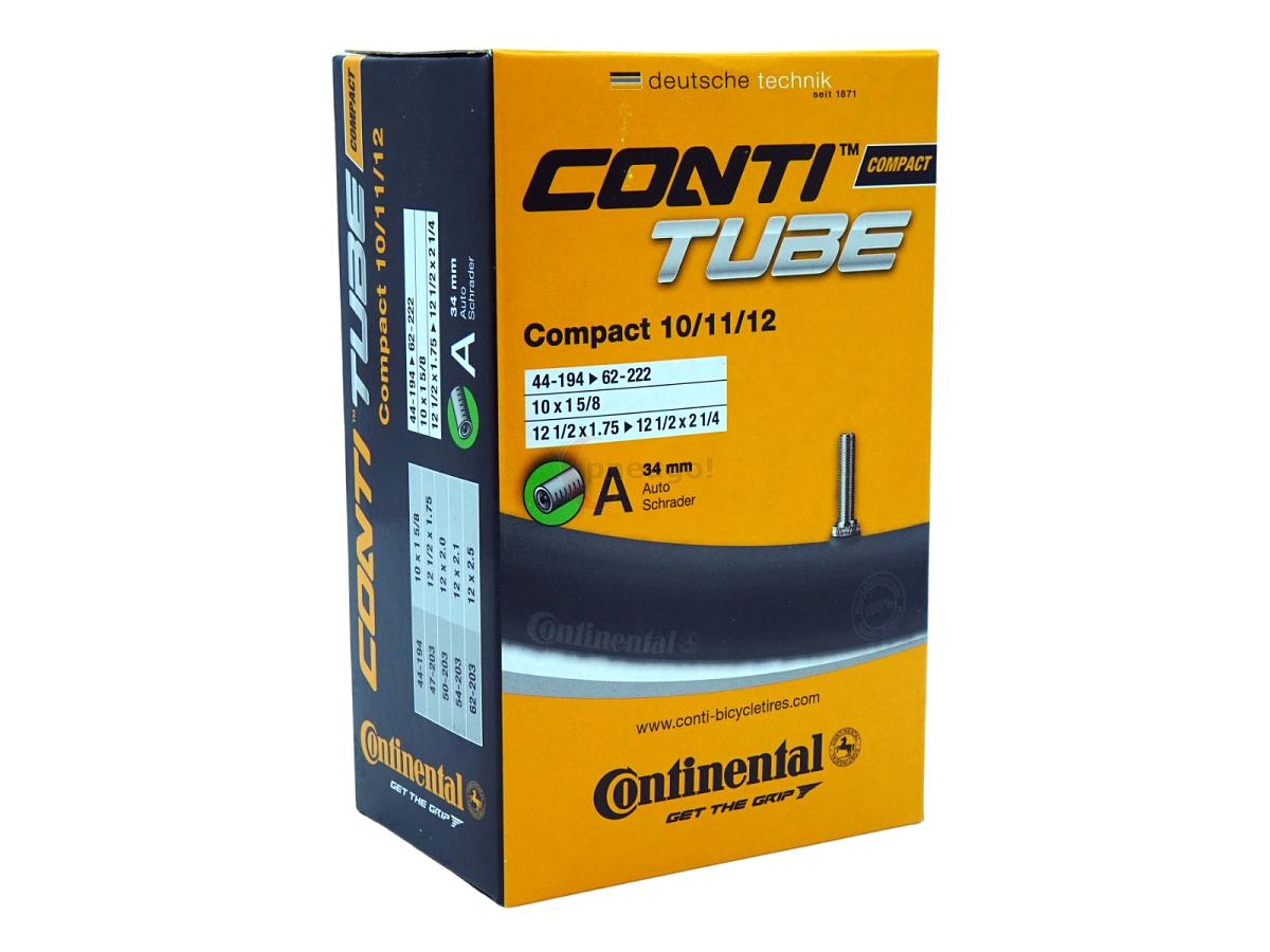 Fahrradschlauch Continental Compact 10/11/12 10-12 Zoll 44-194/62-203 Auto-Ventil 34mm