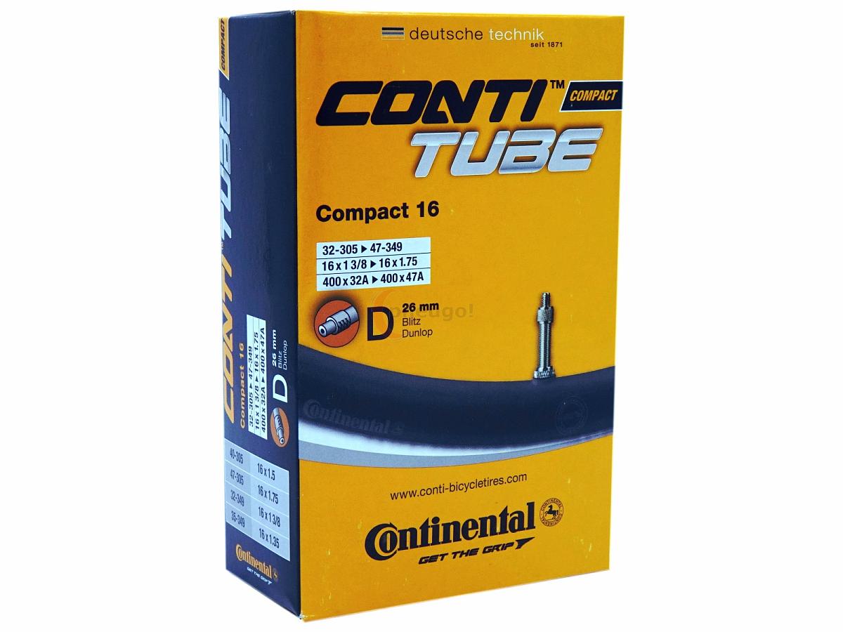 Continental Fahrradschlauch 16 Zoll Blitzventil 32-349/47-305 (Compact)