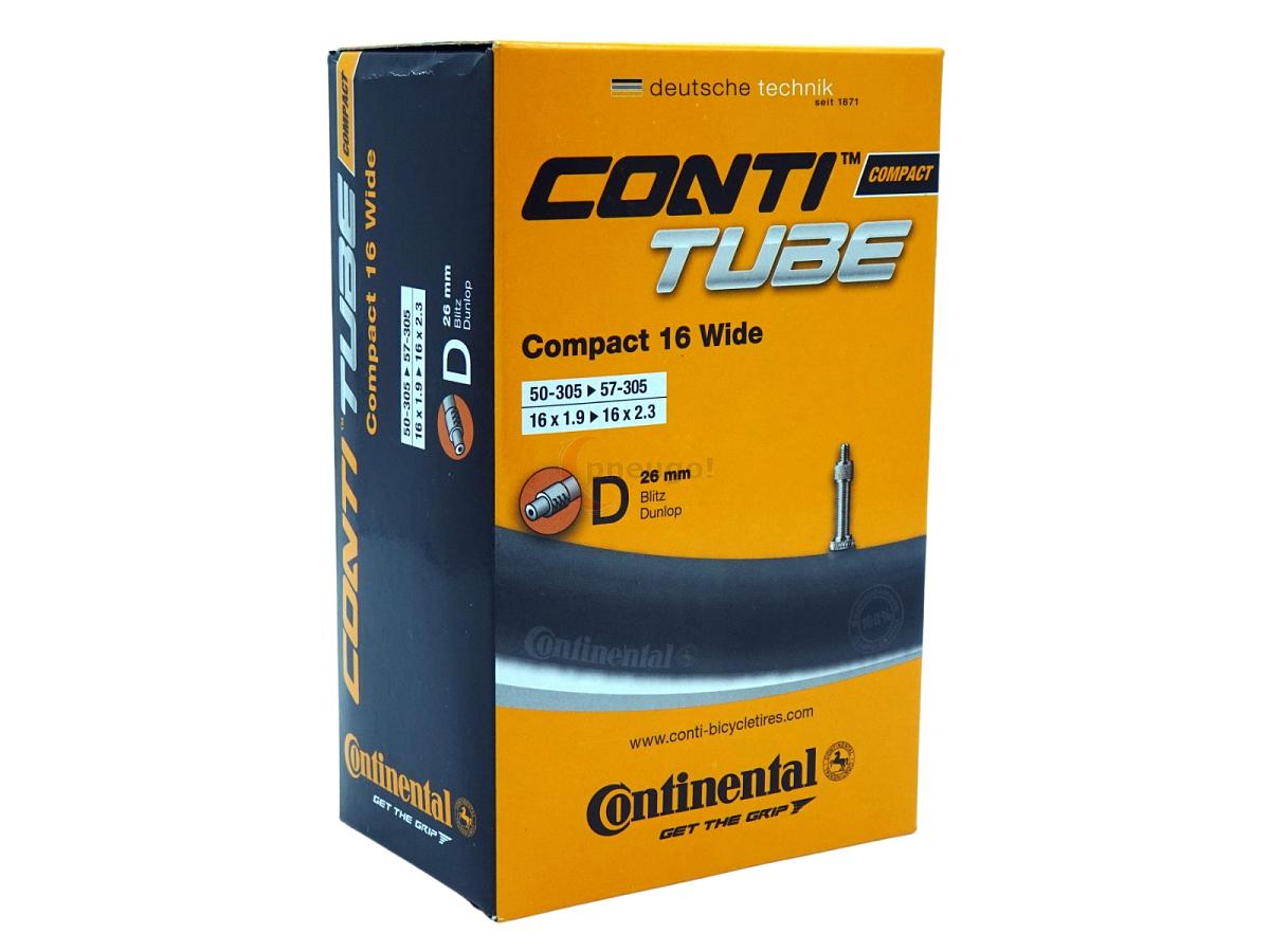 Continental Fahrradschlauch 16 Zoll Blitzventil 50-305/57-305 (Compact Wide)