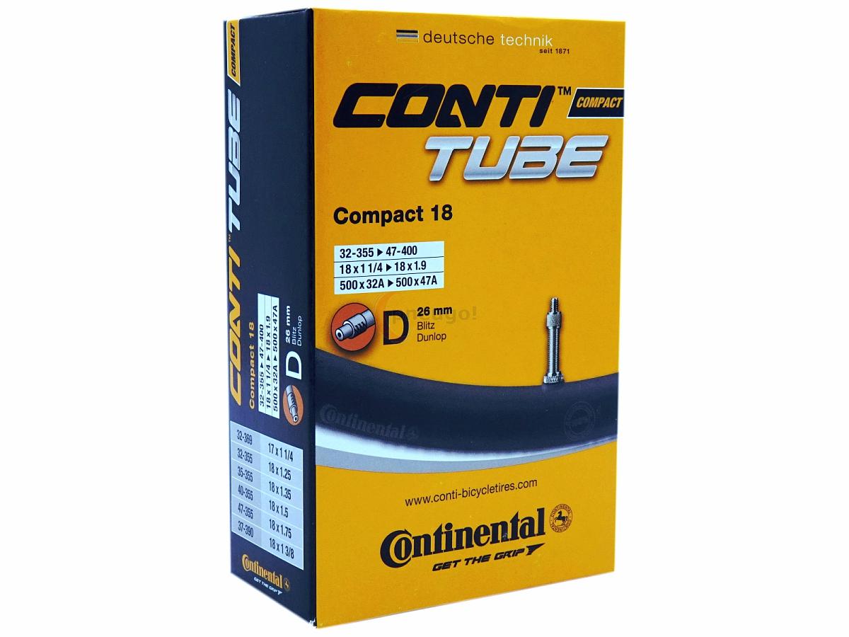 Fahrradschlauch Continental Compact 18 18 Zoll 32-355/47-400 Dunlop-Ventil 26mm