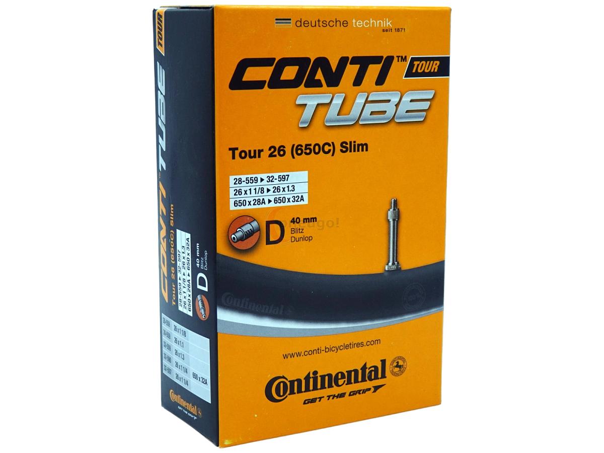 Fahrradschlauch Continental Tour 26 Slim 26 Zoll 28-559/32-597 Dunlop-Ventil 40mm