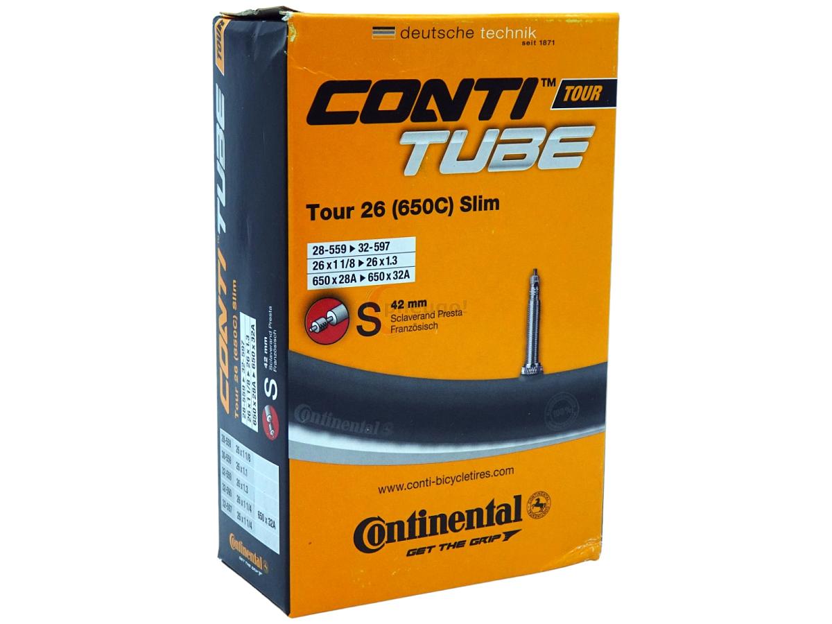 Fahrradschlauch Continental Tour 26 Slim 26 Zoll 28-559/32-597 Sclaverand-Ventil 42mm