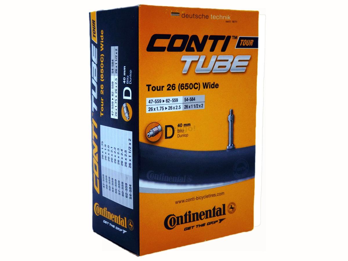 Fahrradschlauch Continental Tour 26 Wide 26 Zoll 47-559/62-559 Dunlop-Ventil 40mm