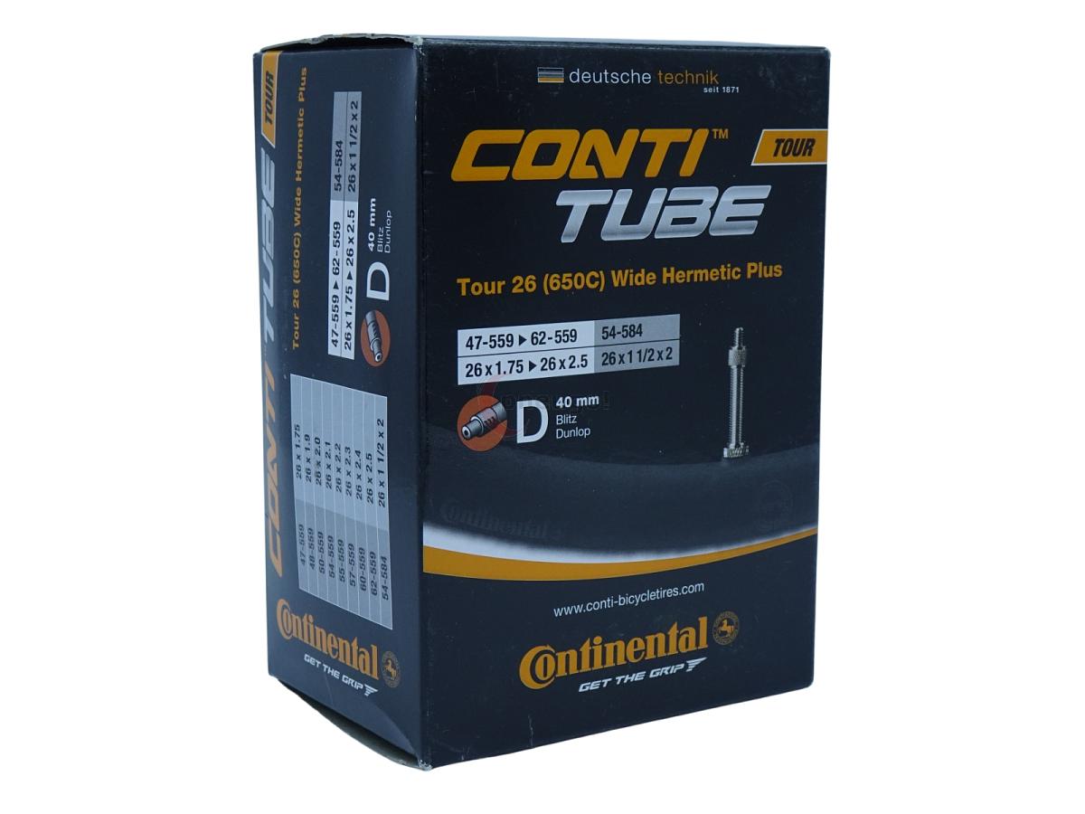 Fahrradschlauch Continental Hermetic Plus Tour 26 Wide 26 Zoll 47-559/62-559 Dunlop-Ventil 40mm