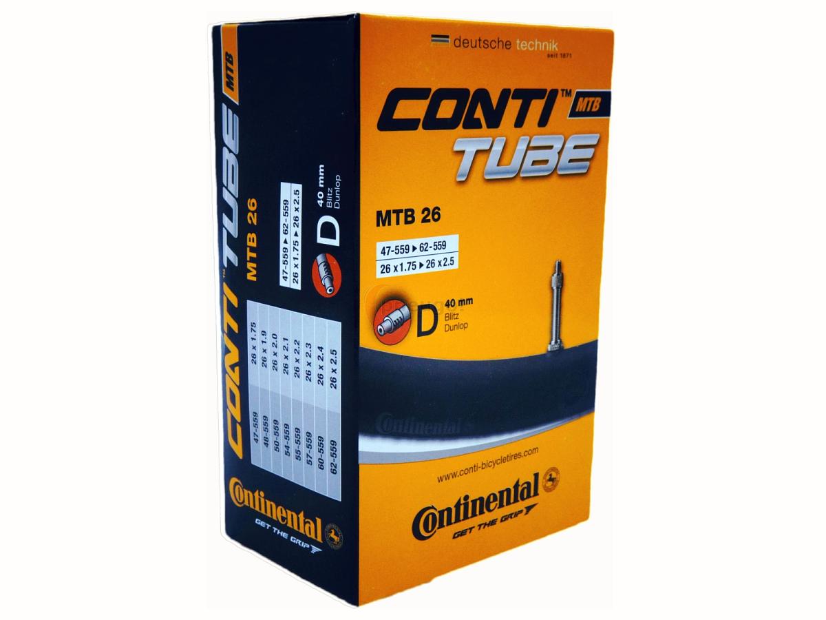 Fahrradschlauch Continental MTB 26 26 Zoll 47-559/62-559 Dunlop-Ventil 40mm