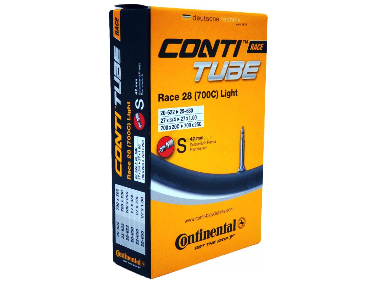 Fahrradschlauch Continental Race 28 Light 28 Zoll 20-622/25-630 Sclaverand-Ventil 42mm