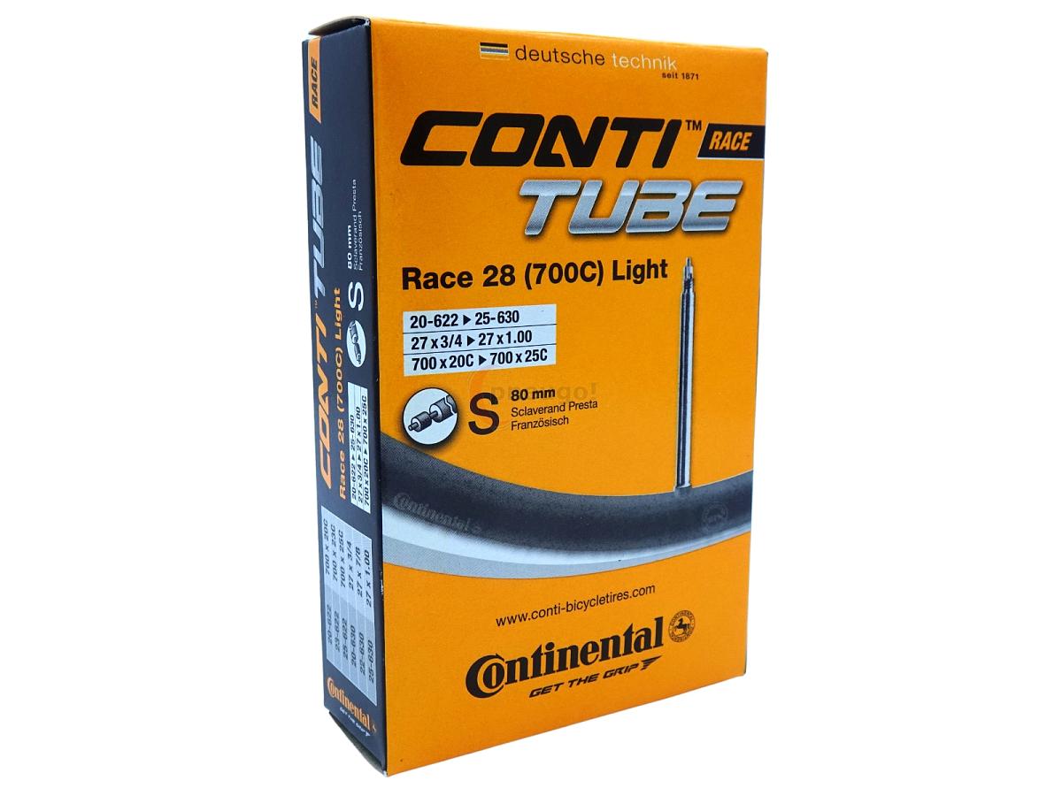 Fahrradschlauch Continental Race 28 Light 28 Zoll 20-622/25-630 Sclaverand-Ventil 80mm