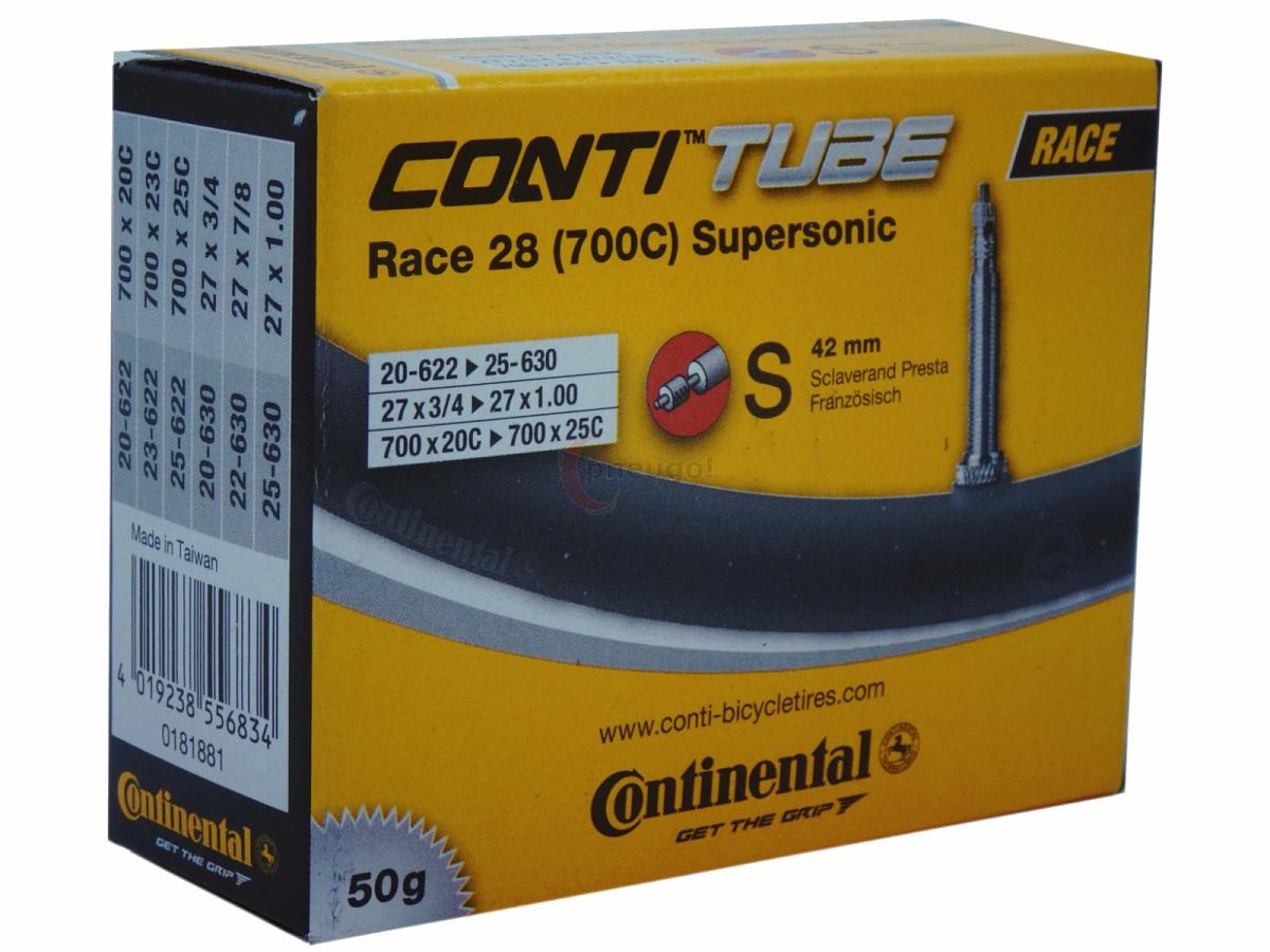 Fahrradschlauch Continental Race 28 Supersonic 28 Zoll 20-622/25-630 Sclaverand-Ventil 42mm