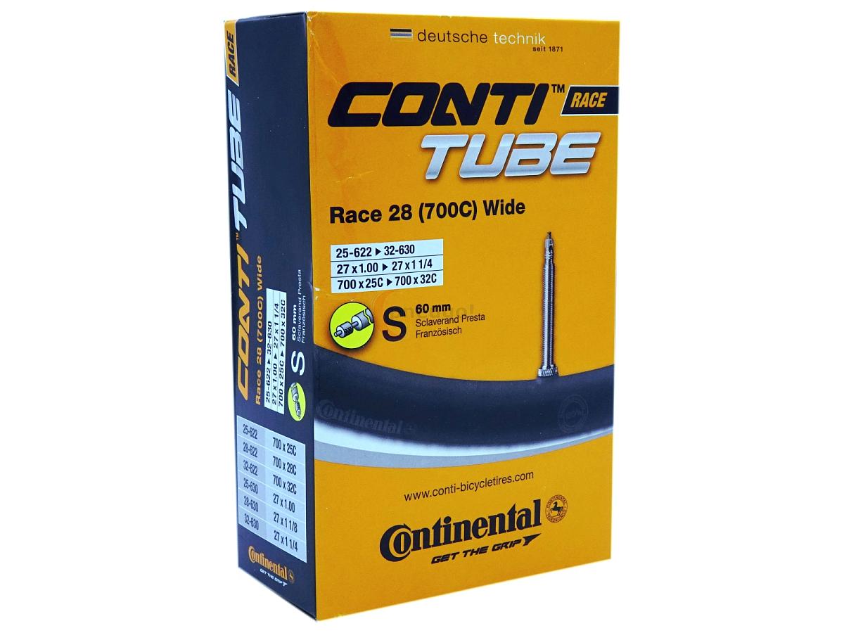 Fahrradschlauch Continental Race 28 Wide 28 Zoll 25-622/32-630 Sclaverand-Ventil 60mm