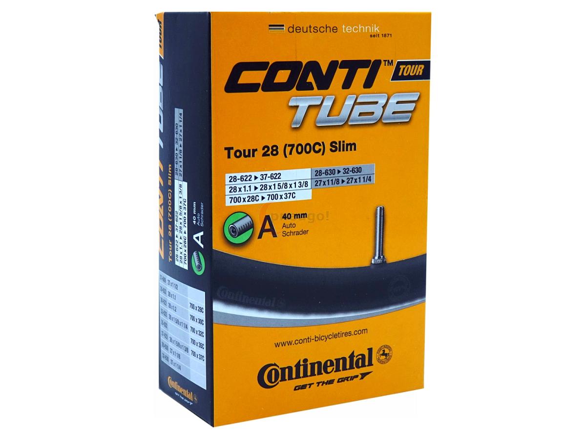 Fahrradschlauch Continental Tour 28 Slim 28 Zoll 28-622/37-622 Auto-Ventil 40mm