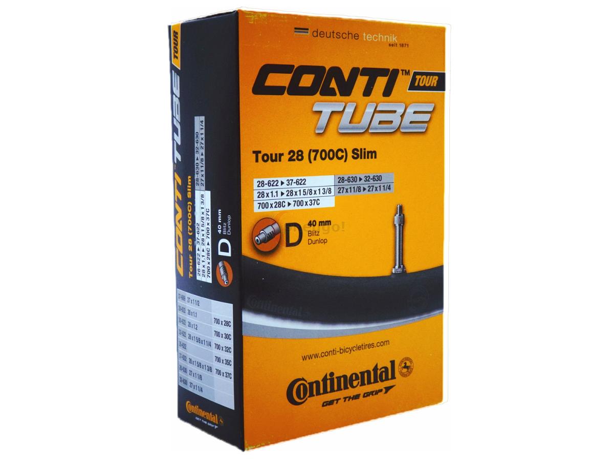 Fahrradschlauch Continental Tour 28 Slim 28 Zoll 28-622/37-622 Dunlop-Ventil 40mm