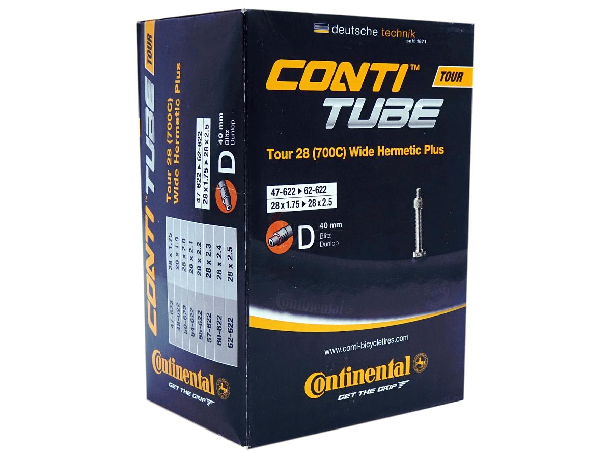 Fahrradschlauch Continental Hermetic Plus Tour 28 Wide 28 Zoll 47-622/62-622 Dunlop-Ventil 40mm