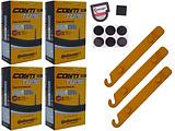 4x Fahrradschlauch Continental Tour 28 All 28 Zoll 32-622/47-622 Sclaverand-Ventil 42mm +3x Conti Reifenheber +pneugo! Reparatur-Kit