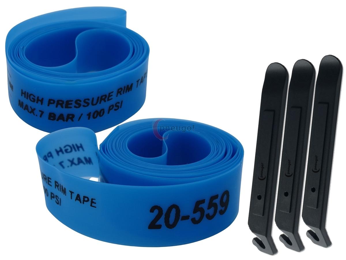 pneugo! Set 2 x Schwalbe Felgenband Super HP 26 Zoll 20-559 (B: 20mm D: 559mm) + 3 Reifenheber