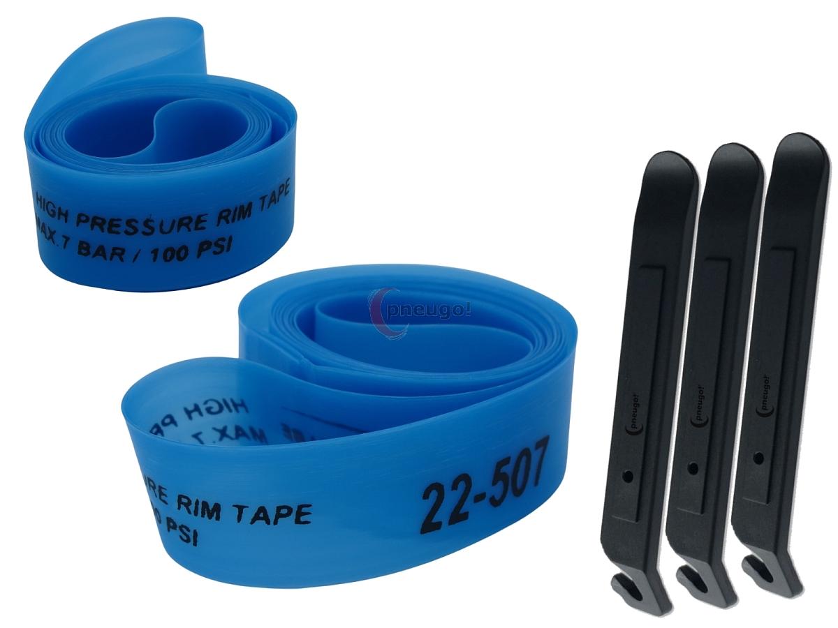 pneugo! Set 2 x Schwalbe Felgenband Super HP 24 Zoll 22-507 (B: 22mm D: 507mm) + 3 Reifenheber