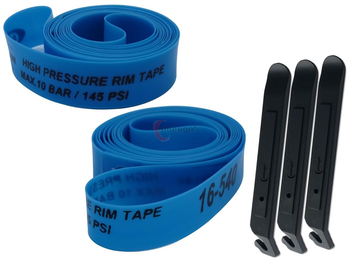 pneugo! Set 2 x Schwalbe Felgenband Super HP 24 Zoll 16-540 (B: 16mm D: 540mm) + 3 Reifenheber