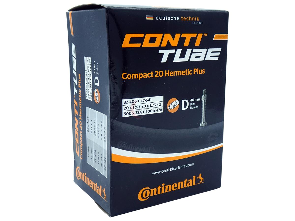 Fahrradschlauch Continental Hermetic Plus Compact 20 20 Zoll 35-406/47-406 Dunlop-Ventil 40mm