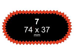 Flicken 1 x Rema Tip-Top Schlauchflicken Nr. 7 74x37mm Rotrand für Motorrad, Auto