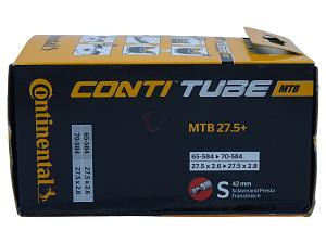 1x Fahrradschlauch Continental MTB 27.5 Wide 27.5 Zoll 65-584/70-584 Sclaverand-Ventil 42mm +3x Conti Reifenheber +pneugo! Reparatur-Kit