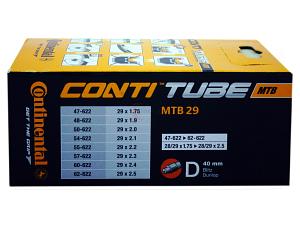 1x Fahrradschlauch Continental MTB 29 29 Zoll 47-622/62-622 Dunlop-Ventil 40mm +3x Conti Reifenheber +pneugo! Reparatur-Kit