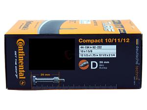 1x Fahrradschlauch Continental Compact 10/11/12 12 Zoll 44-194/62-222 Dunlop-Ventil 26mm +3x Conti Reifenheber +pneugo! Reparatur-Kit