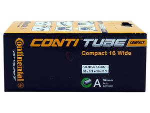 Fahrradschlauch Continental Compact 16 Wide 16 Zoll 50-305/57-305 Auto-Ventil 34mm