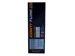 4x Fahrradschlauch Continental Compact 20 Slim 20 Zoll 28-406/32-440 Sclaverand-Ventil 42mm +3x Conti Reifenheber +pneugo! Reparatur-Kit