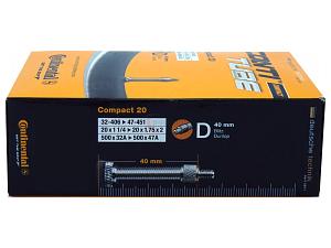 4x Fahrradschlauch Continental Compact 20 20 Zoll 32-451/47-451 Dunlop-Ventil 40mm +3x Conti Reifenheber +pneugo! Reparatur-Kit