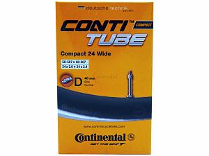 Fahrradschlauch Continental Compact 24 Wide 24 Zoll 50-507/60-507 Dunlop-Ventil 40mm