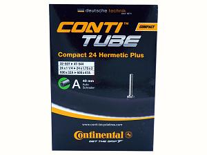 4x Fahrradschlauch Continental Hermetic Plus Compact 24 24 Zoll 32-507/47-544 Auto-Ventil 40mm +3x Conti Reifenheber +pneugo! Reparatur-Kit