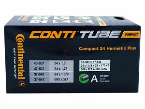 1x Fahrradschlauch Continental Hermetic Plus Compact 24 24 Zoll 32-507/47-544 Auto-Ventil 40mm +3x Conti Reifenheber +pneugo! Reparatur-Kit