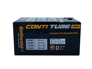 4x Fahrradschlauch Continental Hermetic Plus Compact 24 24 Zoll 37-540/47-507 Dunlop-Ventil 40mm +3x Conti Reifenheber +pneugo! Reparatur-Kit