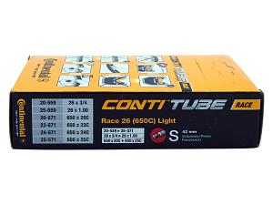 1x Fahrradschlauch Continental Race 26 Light 26 Zoll 20-559/25-571 Sclaverand-Ventil 42mm +3x Conti Reifenheber +pneugo! Reparatur-Kit