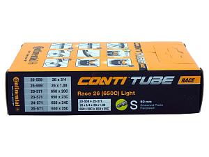 2x Fahrradschlauch Continental Race 26 Light 26 Zoll 20-559/25-571 Sclaverand-Ventil 60mm +3x Conti Reifenheber +pneugo! Reparatur-Kit