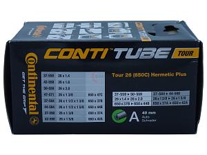 1x Fahrradschlauch Continental Hermetic Plus Tour 26 All 26 Zoll 37-559/50-559 Auto-Ventil 40mm +3x Conti Reifenheber +pneugo! Reparatur-Kit