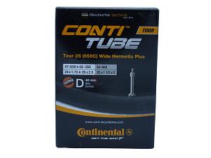 2x Fahrradschlauch Continental Hermetic Plus Tour 26 Wide 26 Zoll 47-559/62-559 Dunlop-Ventil 40mm +3x Conti Reifenheber +pneugo! Reparatur-Kit