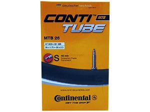 1x Fahrradschlauch Continental MTB 26 26 Zoll  Sclaverand-Ventil 42mm +3x Conti Reifenheber +pneugo! Reparatur-Kit