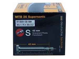 Fahrradschlauch Continental MTB 26 Supersonic 26 Zoll 47-559/55-559 Sclaverand-Ventil 42mm