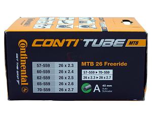 Fahrradschlauch Continental MTB 26 Freeride 26 Zoll 57-559/70-559 Auto-Ventil 40mm