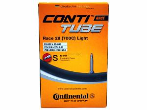 4x Fahrradschlauch Continental Race 28 Light 28 Zoll 20-622/25-630 Sclaverand-Ventil 42mm +3x Conti Reifenheber +pneugo! Reparatur-Kit