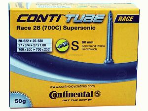 3x Fahrradschlauch Continental Race 28 Supersonic 28 Zoll 20-622/25-630 Sclaverand-Ventil 60mm +3x Conti Reifenheber +pneugo! Reparatur-Kit