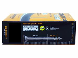 2x Fahrradschlauch Continental Race 28 Wide 28 Zoll 25-622/32-630 Sclaverand-Ventil 60mm +3x Conti Reifenheber +pneugo! Reparatur-Kit