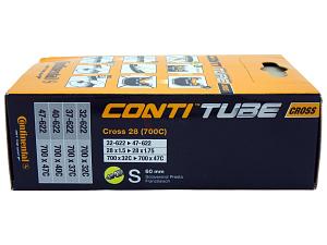 1x Fahrradschlauch Continental Cross 28 28 Zoll 32-622/47-622 Sclaverand-Ventil 60mm +3x Conti Reifenheber +pneugo! Reparatur-Kit