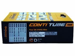 2x Fahrradschlauch Continental Tour 28 Slim 28 Zoll 28-622/37-622 Dunlop-Ventil 40mm +3x Conti Reifenheber +pneugo! Reparatur-Kit