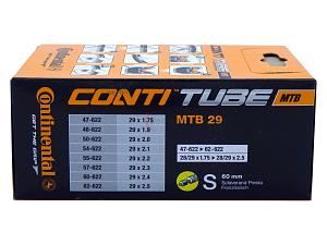 1x Fahrradschlauch Continental MTB29 28+29 Zoll 47-622/62-622 Sclaverand-Ventil 60mm +3x Conti Reifenheber +pneugo! Reparatur-Kit