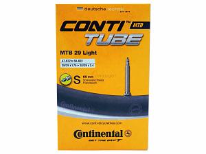 1x Fahrradschlauch Continental MTB 29 Light 29 Zoll 47-622/60-622 Sclaverand-Ventil 60mm +3x Conti Reifenheber +pneugo! Reparatur-Kit