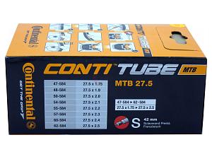 4x Fahrradschlauch Continental MTB 27.5 27.5 Zoll 47-584/62-584 Sclaverand-Ventil 42mm +3x Conti Reifenheber +pneugo! Reparatur-Kit